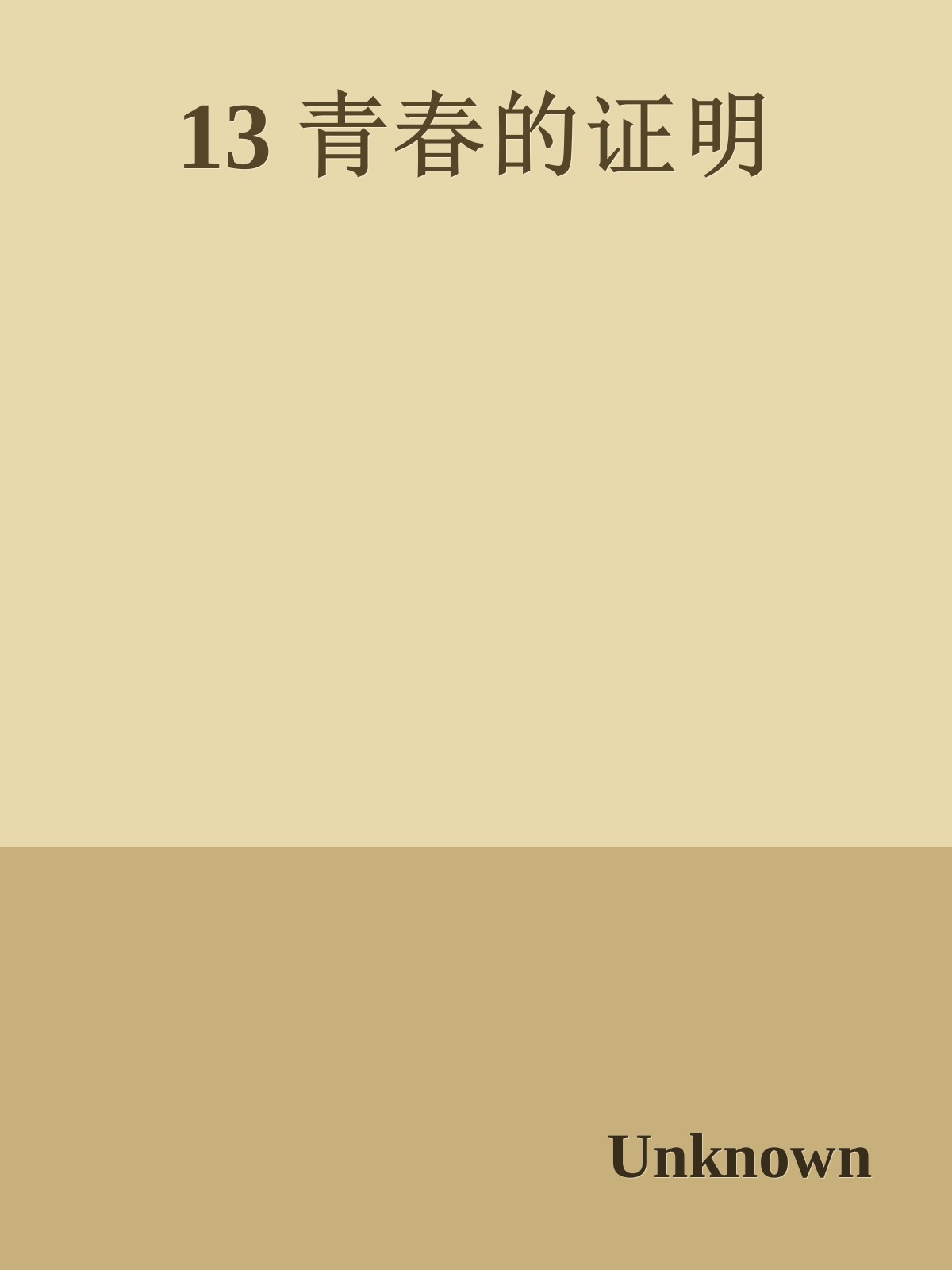 13 青春的证明