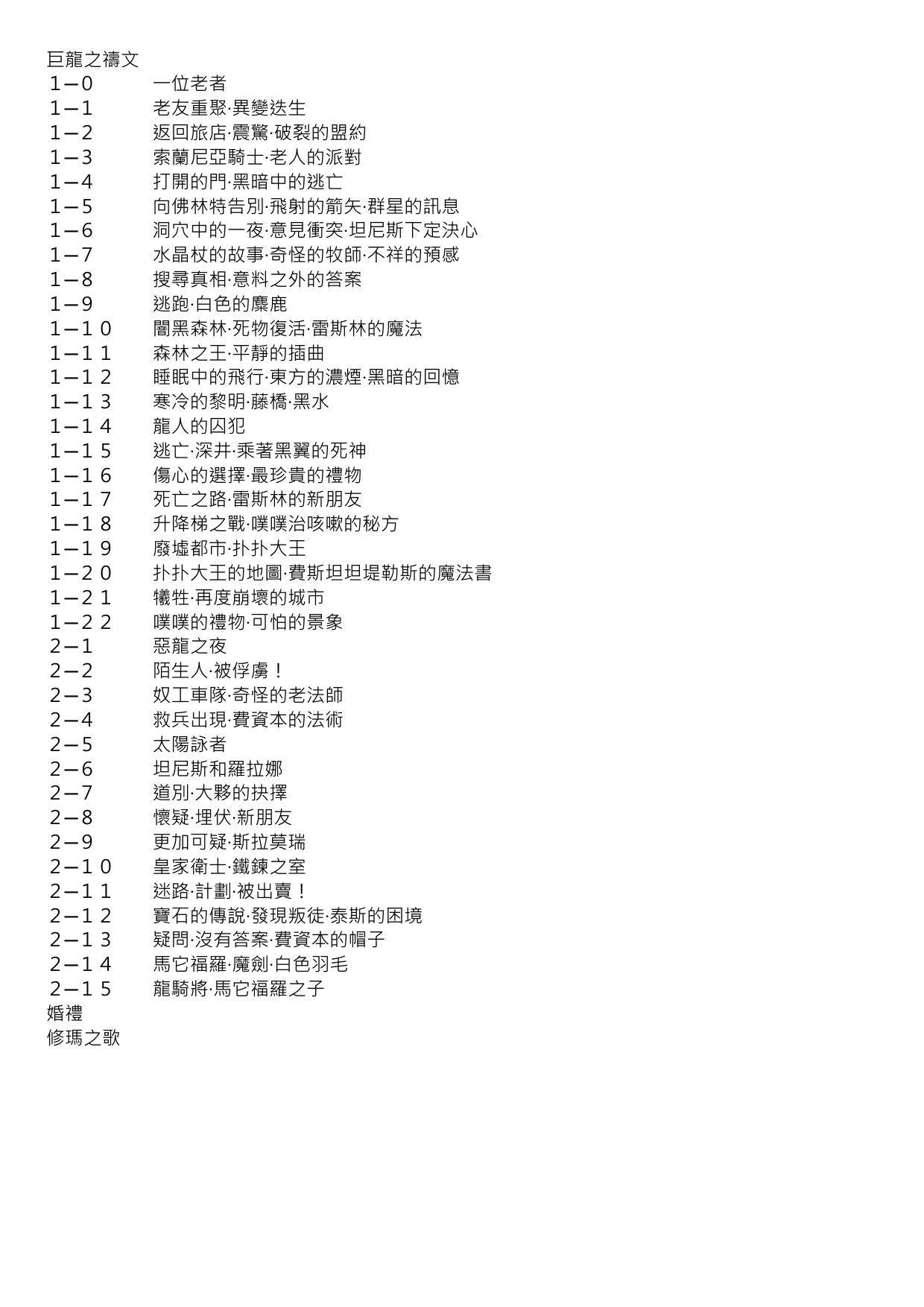 龍槍編年史一．秋暮之巨龍